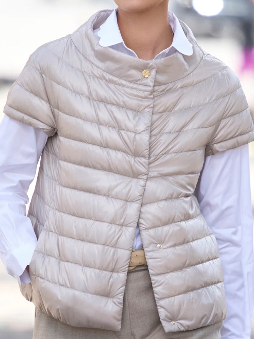 Herno Down Vest - Champagne size 12 /48 L/XL